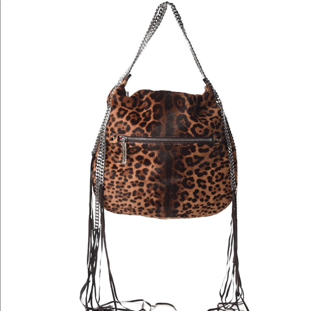 Christian louboutin calfskin pony hair leopard print shoulder bag